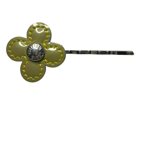 Louis Vuitton Green Vernis Fleur Hair Pin Barette - Picture 1 of 8